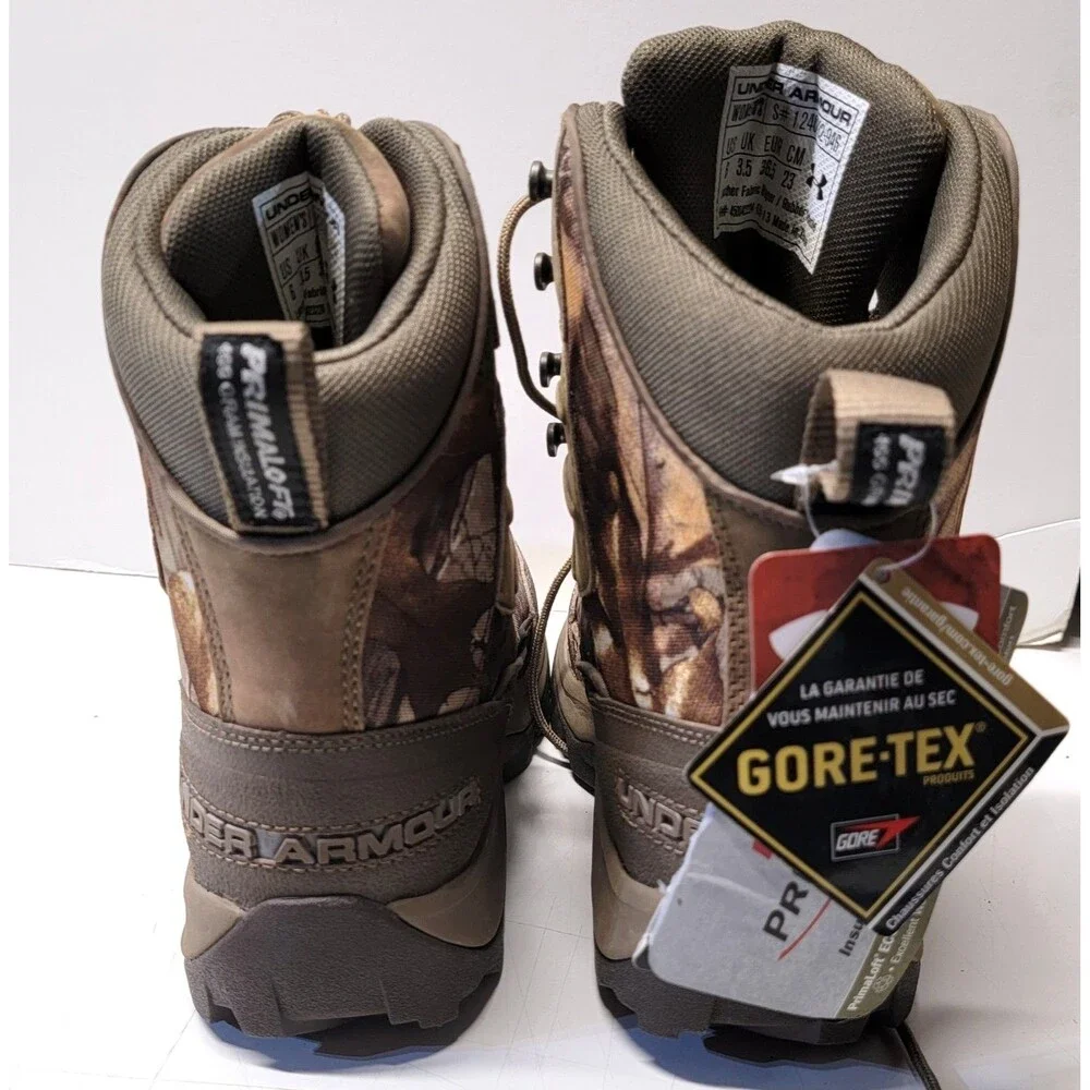 NWT Under Armour Brow Tine Hunting Boots 400g Primaloft Gore-Tex Womens 6 Camo